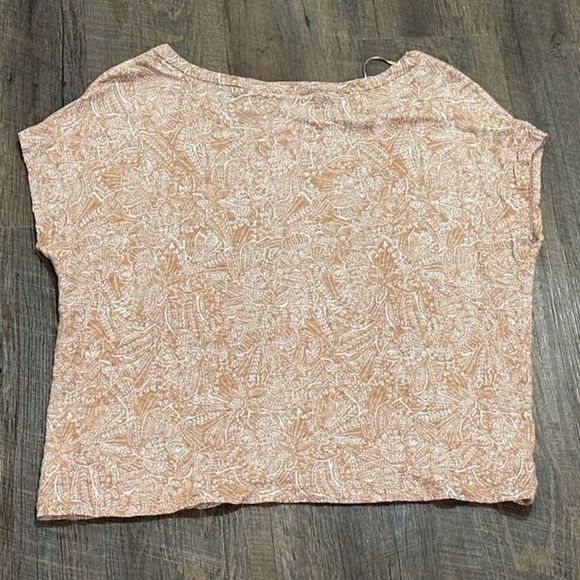 Nicole Miller Shirt Women's Medium Short Sleeve Pullover T-Shirt 100% Linen - Picture 2 of 5